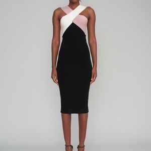 Le Superbe Drinks On You Knit Bodycon Dress Neutral Trifecta Size S